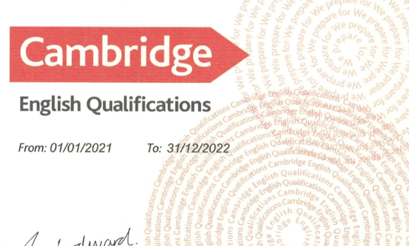 Certificado de Cambridge Assessment English